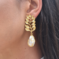 Etienne 24K Baroque Pearl Drop Earrings image