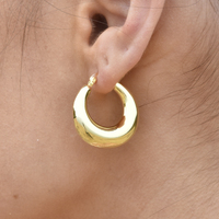 Avalynn Classic Hoop Earrings (Gold) image
