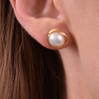 Jarica Wired Freshwater Pearl Stud Earrings