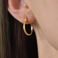 Philomena Gold Vermeil Serpent Hoop Earrings image