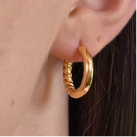 Zora Modern Gold Hoop Earrings image