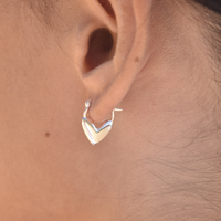 Femi Classic Heart Huggie Earrings (Silver) image