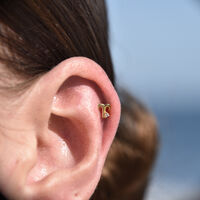 Aries Helix Screw Back Earring (Gold Single Piece) image