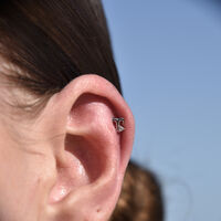 Aries Helix Screw Back Earring (Silver Single Piece) image