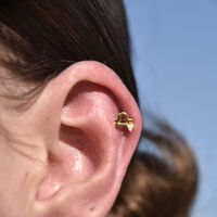 Libra Helix Screw Back Earring (Gold Single Piece) image