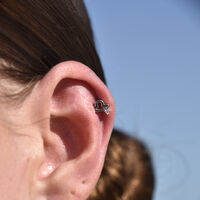 Libra Helix Screw Back Earring (Silver Single Piece) image