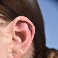 Pisces Helix Screw Back Earring (Silver Single Piece) image