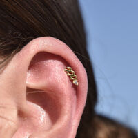 Aquarius Helix Screw Back Earring (Gold Single Piece) image