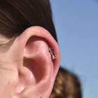 Sagittarius Helix Screw Back Earring (Silver Single Piece) image