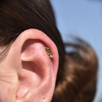 Virgo Helix Screw Back Earring (Gold Single Piece) image