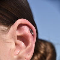 Virgo Helix Screw Back Earring (Silver Single Piece) image