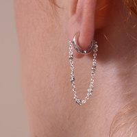 Madigan Silver Chain Drop Earrings image