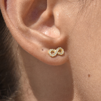 Infinite Love Screwback Earrings (Gold)