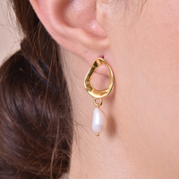 Zuri Gold Vermeil Pearl Drop Earrings image