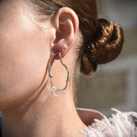 Vanora Two Tone Fluid Loop Earrings image