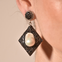 Desdelina Jewel Embellished Baroque Pearl Earrings image