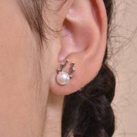 Pearl Rhindeer Earrings image