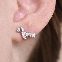 Dachshund Diamante Stud Earrings image
