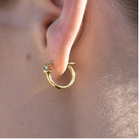 Tie A Knot Modern Hoop Earrings (Gold Vermeil) image