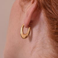 Lowe Modern Gold Curve Earrings image
