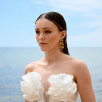 Lenore Sculptured Loop Mesh Earrings (Gold) image