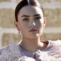 Aviva Two Tone Diamante Knot Earrings image