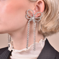 Annelise Catwalk Diamante Earrings (My ears are pierced)