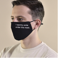 Warm Soul Cotton Face Mask (Black) image