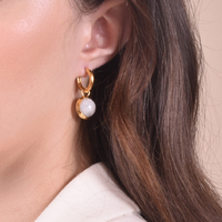 Anya 24K Artisan Moonstone Drop Earrings image