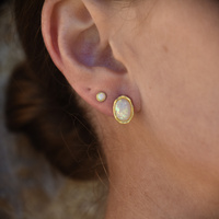 Alyn Artisan Opal Stud Earrings (Gold) image