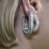 Lamia Diamnate-embellished U-hoop Earrings image