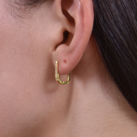 Dione Gold Filled U Huggie Earrings image