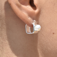 Merritt Artsy Pearl Frame Earrings image