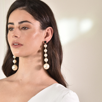 Daphne Oversized Pearl String Earrings