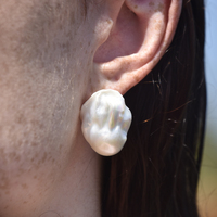Magda Baroque Pearl Stud Earrings image