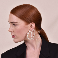 Eira Pearl Swirl Hoop Earrings image