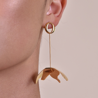 Jeane Sculpture Petal Drop Earrings image