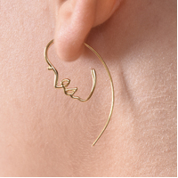 Vianca Artsy Face To Face Earrings (Gold)