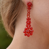 Arabella Rouge Beaded Earrings image