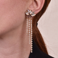 Lilie Crystal Tassel Earrings image