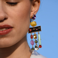 Belle Rhinestone Splash Drop Earrings image