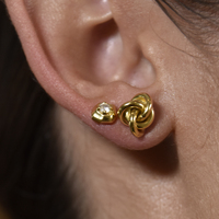 Suvi Artsy Rocky Stud Earrings (Gold Vermeil) image
