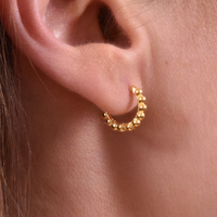 Este Gold Vermeil Dainty Sleeper Earrings image
