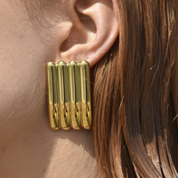 Blaine Geo Statement Earrings (Gold) image