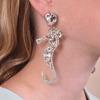 Lexi Seahorse Rhinestone Drop Earrings image