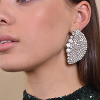 Deanna Catwalk Diamante Statement Earrings image