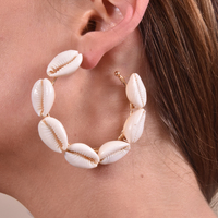 Evie Shell Hoop Earrings image