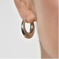 Avalynn Classic Hoop Earrings (Silver)