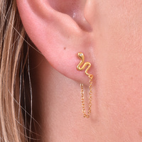 Kalea Gold Filled Snake Chain Earrings image