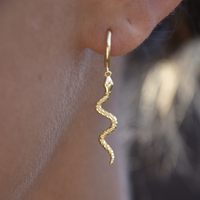 Bambie Serpent Drop Earrings (Gold)